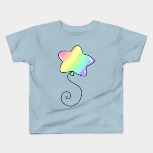 Rainbow Pastel Star Balloon Kids T-Shirt